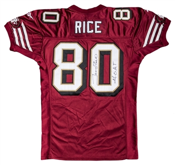 1997 Jerry Rice Game Used and Signed San Francisco 49ers Red Home Jersey (JSA)